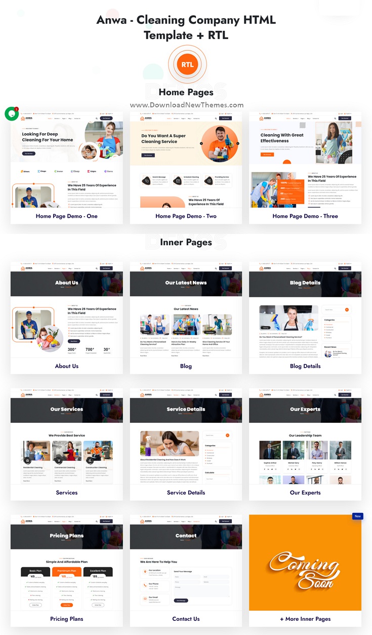 Anwa - Cleaning Services Company HTML Template Review