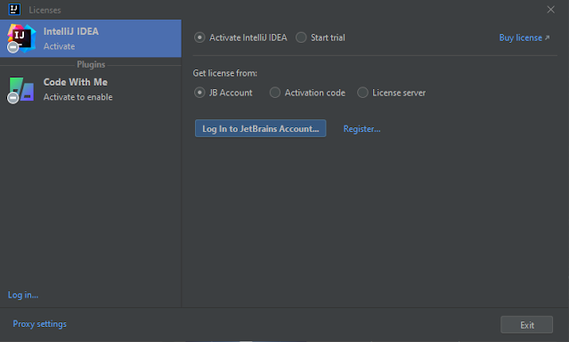 Licenses IntelliJ IDEA