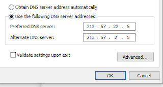 DNS Server menu