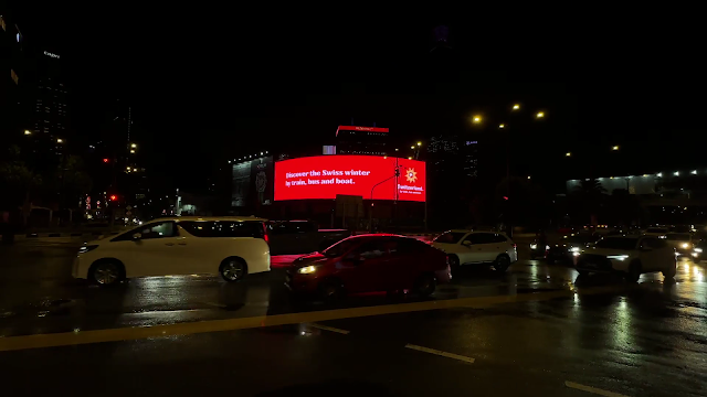 Switzerland Tourism Ad Malaysia Kuala Lumpur City Center Digital Billboard Advertising Nearby KLCC Imbi LED Display Advertising KL