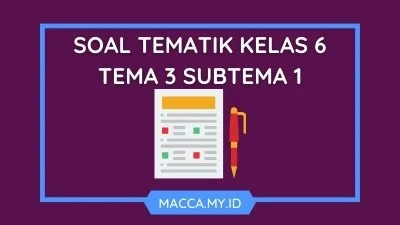 Soal Tematik Kelas 6 Tema 3 Subtema 1 dan Kunci Jawaban