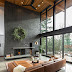 Living room with glass