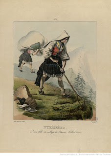 Название :  Pyrénées - Jeune fille du village de Laruns, Vallée d'Ossau Автор  :  Pingret, Édouard (1788-1875). Illustrateur Издатель  :  (Paris)