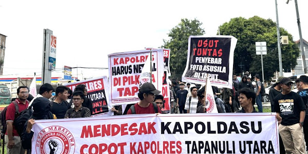 Massa Aksi Posper Gelar Demonstrasi, Desak Polda Sumut Copot Kapolres Taput