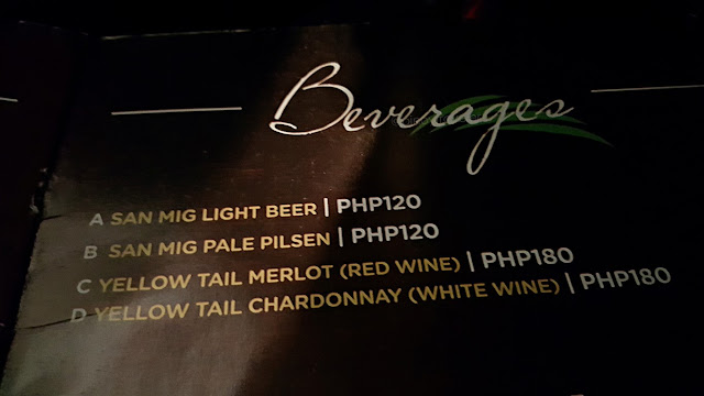 photo of beverage section on Air Asia Inflight Menu