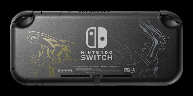 switch lite edicao especial pokemon dialga palkia tras