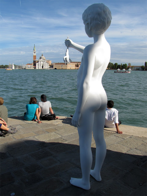 Boy with Frog by Charles Ray, Punta della Dogana, Venice