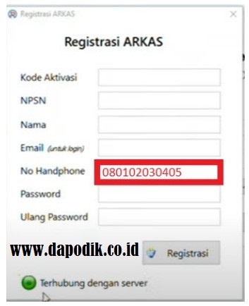 Cara Registrasi Akun ARKAS