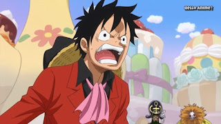 ワンピースアニメ WCI編 833話 ルフィ Monkey D. Luffy | ONE PIECE ホールケーキアイランド編