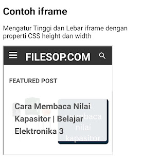 Hasil Program 2 : Mengatur Ukuran iframe dengan CSS