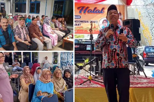 Halal bi Halal PWI Sumbar, Ustad Sofyan Diran Ingatkan Pentingnya Menjaga Silaturahmi dan Syiar Islam