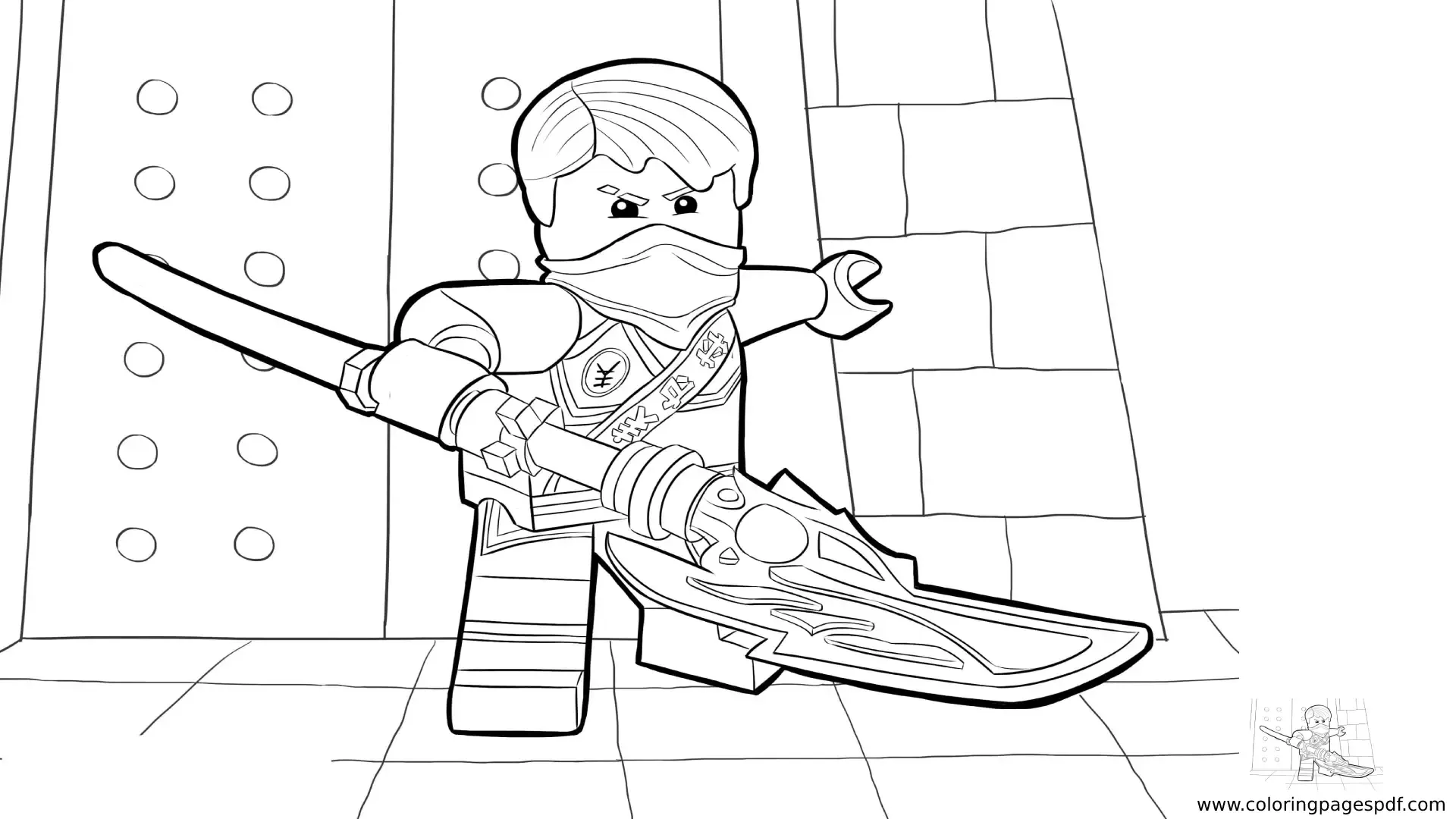 Coloring Pages Of Lloyd With A Spear