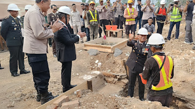 Peletakan Batu Pertama Pembangunan Renovasi Rumah Khusus Asrama Polisi, Begini Harap Kapolres Cianjur