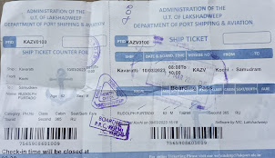 " Samudram Lakshadweep Cruise " Ship ticket.
