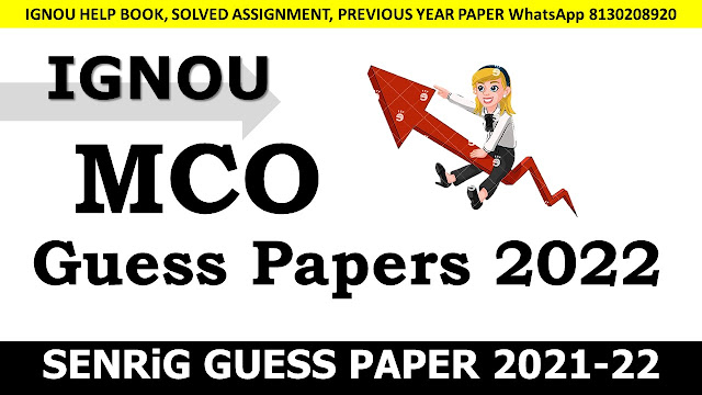 IGNOU MCO Guess Papers 2022