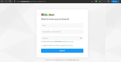 zoho free plane signup