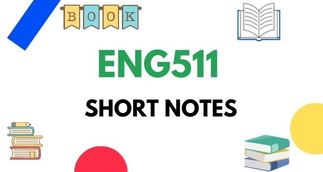 ENG511 Midterm Short Notes PDF