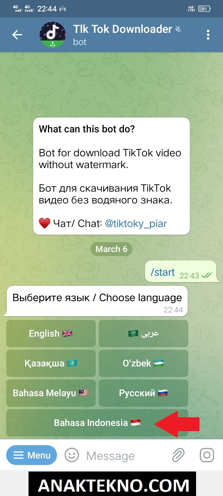 Cara Download Video TikTok Di Telegram