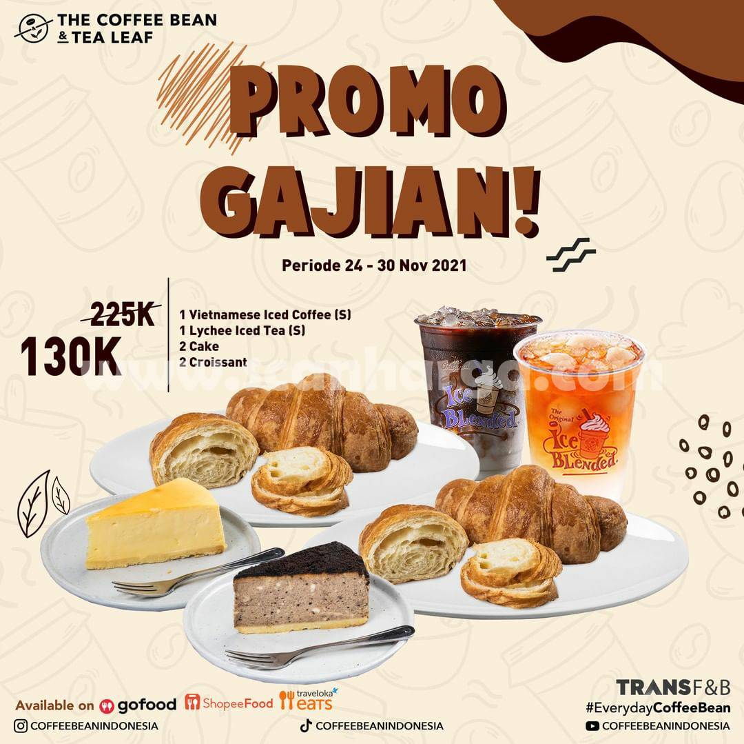 Promo Coffee Bean Pesta Gajian Periode 24-30 November 2021