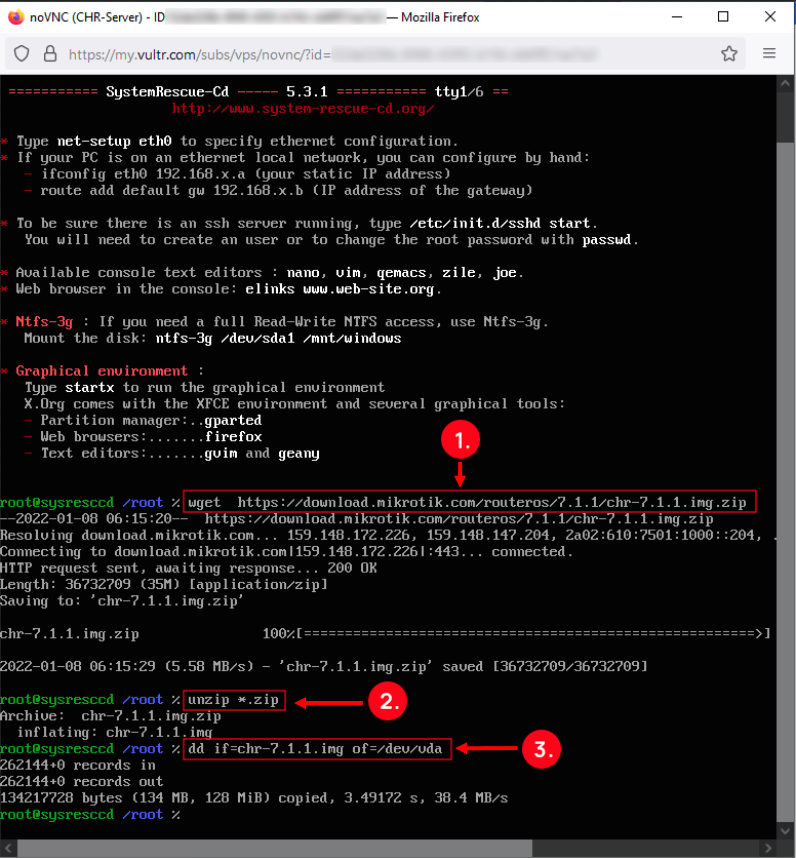 Proses ekstrak file zip dan penulisan file img ke media booting atau disk storage