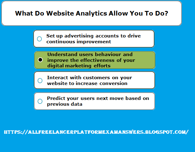What do website analytics allow you to do answer