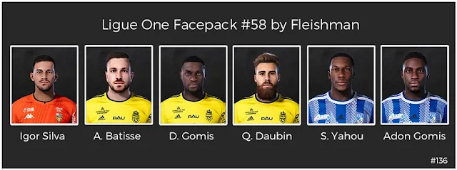 Ligue 1 Facepack #58 For eFootball PES 2021