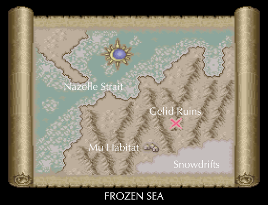 Romancing Saga 2 Frozen Sea Map
