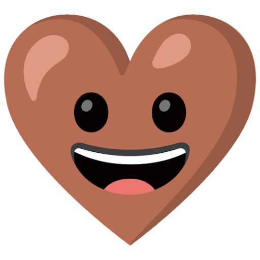Grey love heart smiley emoji