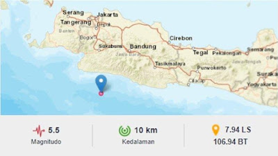 Breaking News: Gempa Bumi 5.5 Guncang Sukabumi, Terasa hingga Jakarta