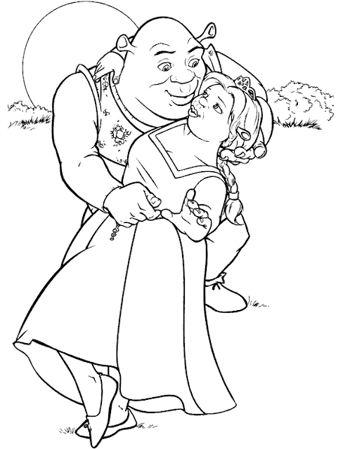 Top 15 Shrek and Donkey coloring pages