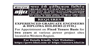 BHEL Recruitment 2021 16 Engineer Posts