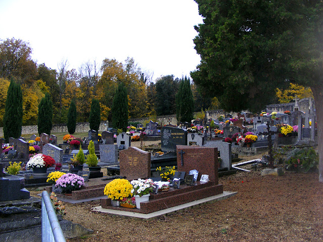 Cemetery in November, Vienne, France. Photo by Loire Valley Time Travel.