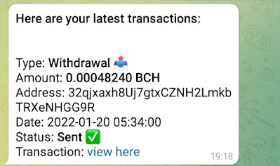 Bitcoin cash gratis dari telegram