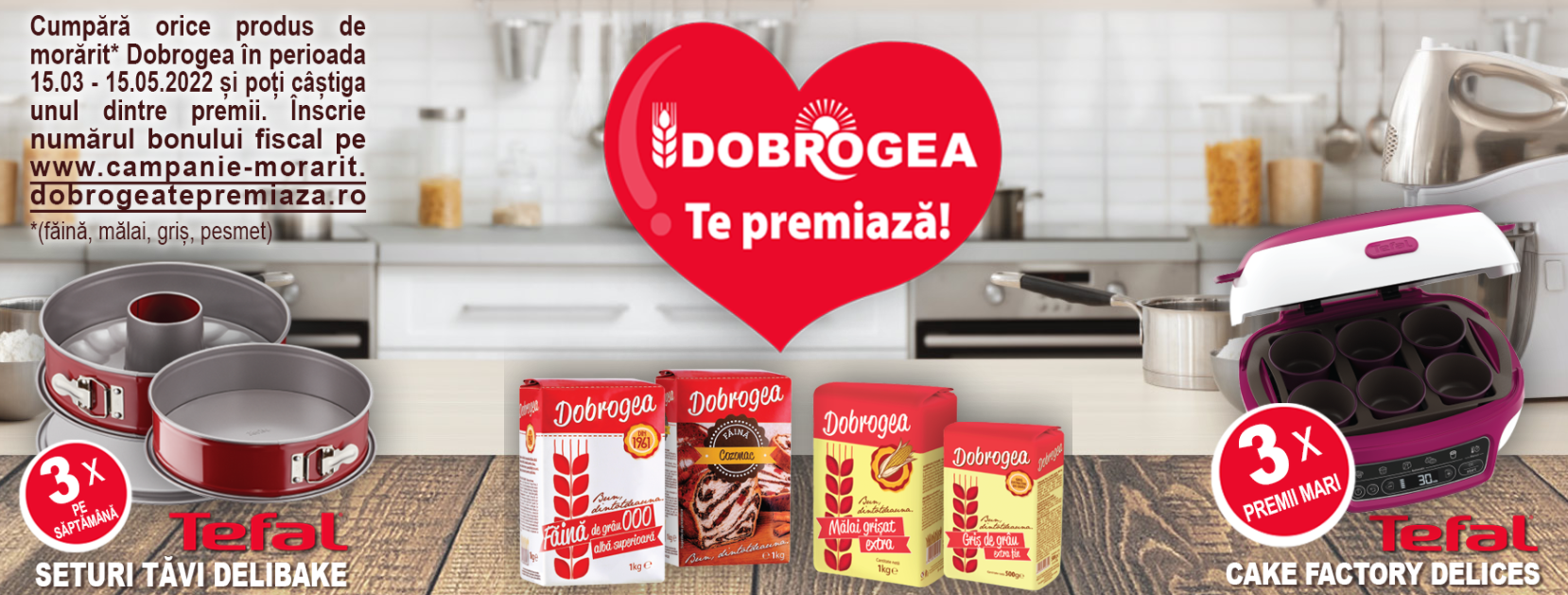 Concurs Dobrogea - Castiga 3 Tefal Cake Factory Delices - concursuri - online