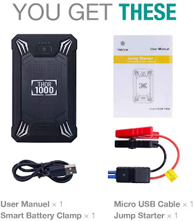 Jump Starter Portable - 600A Peak Waterproof