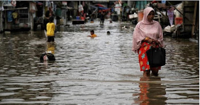 Inilah Jakarta yang mulai dilanda banjir, pdip ungkit terget 6 jam surut