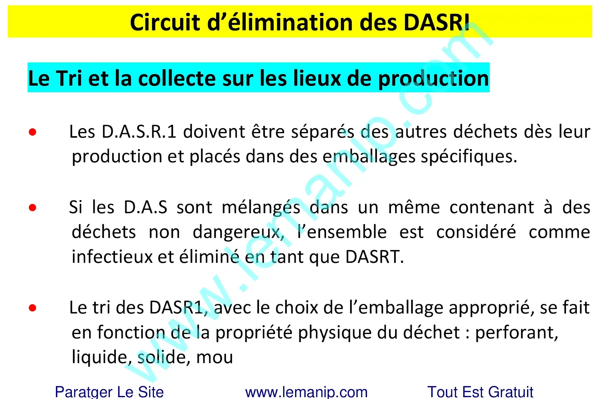 Circuit d’élimination des DASRI
