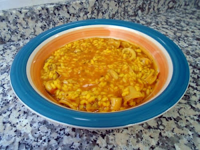 Arroz meloso con calamares