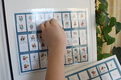 Base chart of Homeschool Task Cards