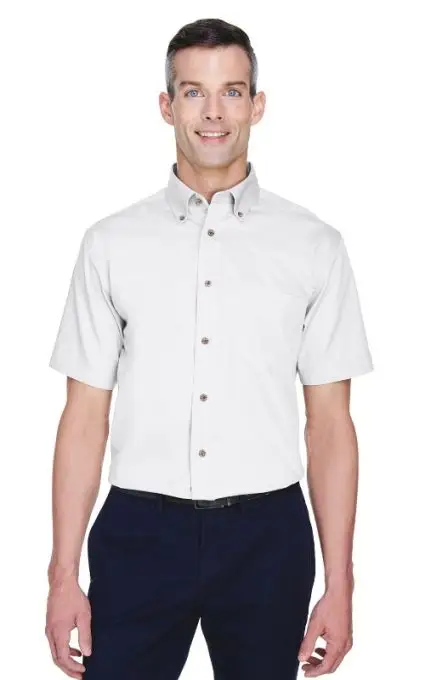 Harriton M500S - Men's Easy Blend Short-Sleeve Twill Shirt