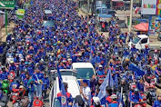 Massa Buruh Se- Jawa Barat Bertolak Ke Gedung Sate Tuntut Pj. Gubernur Jabar Tetapkan UMK