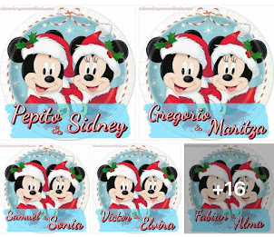 Nombres Mickey & Minnie Navidad