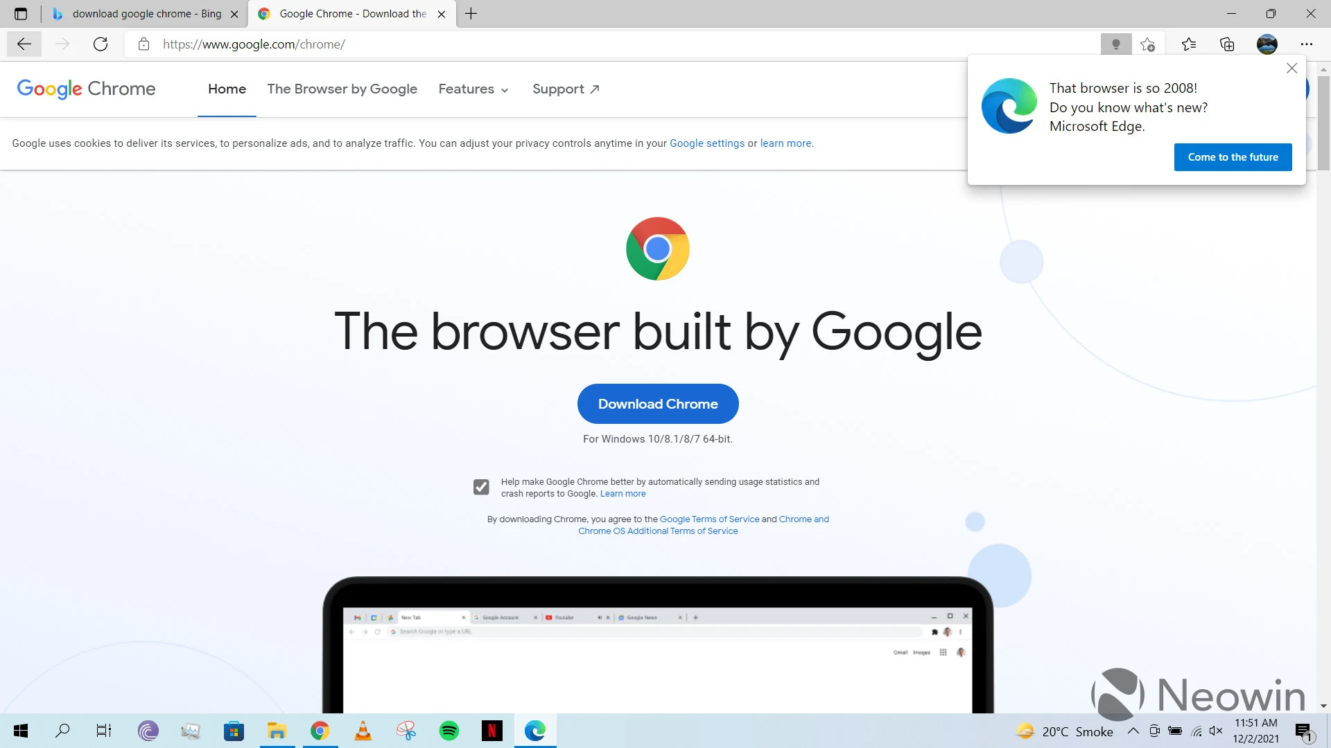 Microsoft continua a sostenere che Edge è migliore di Chrome