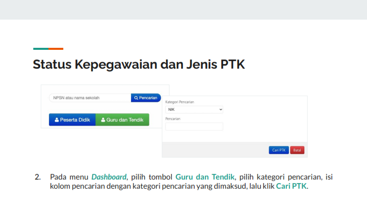 Perbaikan Data Status Kepegawaian dan Jenis PTK 002