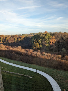 view of Arbor Day Farm orchards from the Lied Lodge