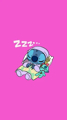 Stitch Sleeping Cute Wallpaper For Mobile Phone