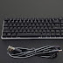 AJAZZ AK33 Geek Mechanical Keyboard, 82 Keys Layout, Brown Switch, White LED Backlit, Aluminum Portable Wired Gaming Keyboard, Pluggable Cable, for Games Work and Daily Use, Black