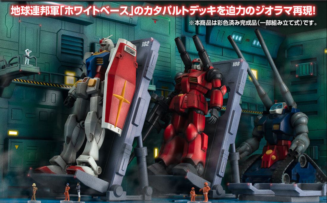 P-Bandai: HG 1/144 Realistic Model Series MS Gundam White Base Catapult Deck ANIME EDITION - 01