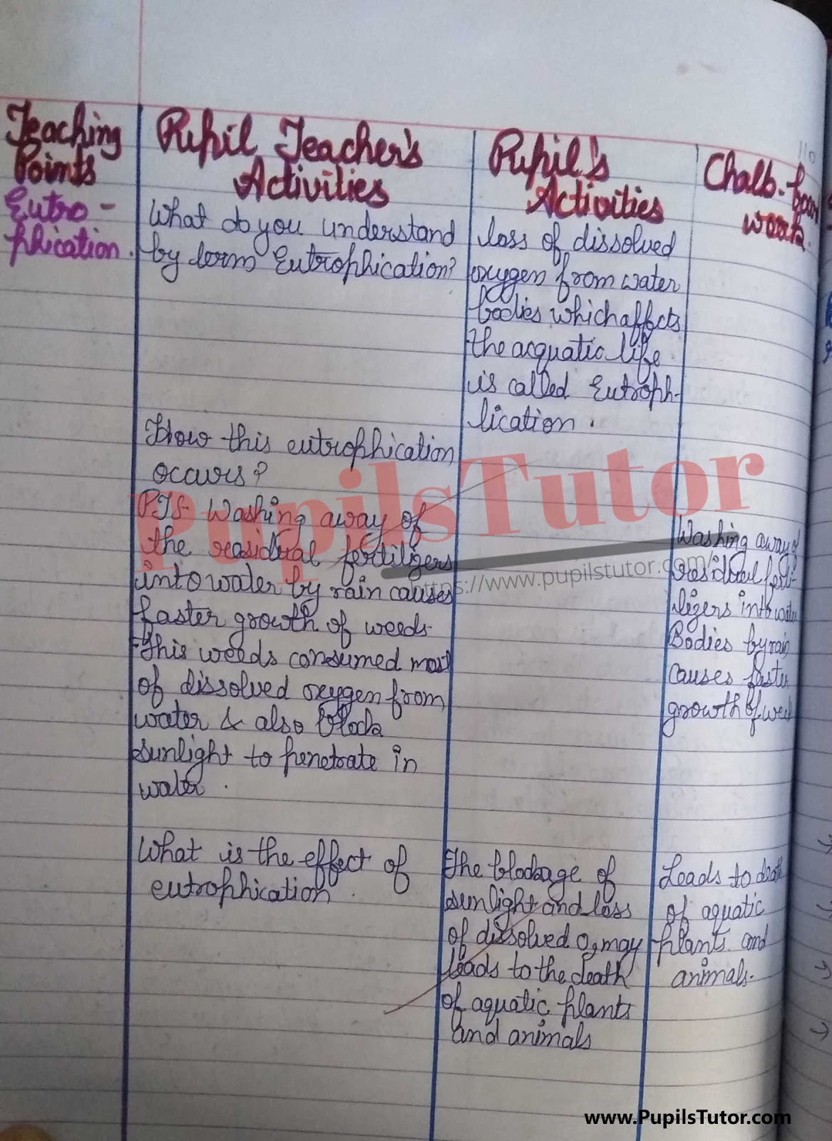 BED, DELED, BTC, BSTC, M.ED, DED And NIOS Teaching Of General Science And Social Studies Innovative Digital Lesson Plan Format On Water Pollution Topic For Class 4th 5th 6th 7th 8th 9th, 10th, 11th, 12th  – [Page And Photo 4] – pupilstutor.com