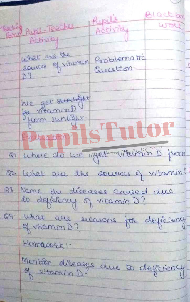 Vitamin D Lesson Plan For B.Ed 1st Year, 2nd Year And All Semesters Students – [Page 6] – pupilstutor.com